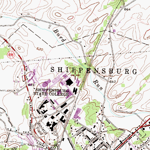 Topographic Map of Harry B Etter Health Center, PA