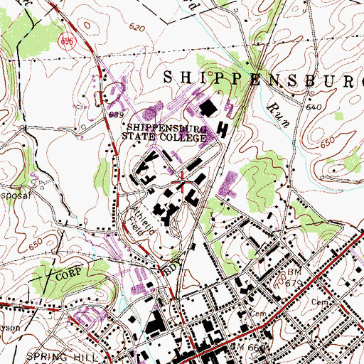 Topographic Map of Huber Annex, PA