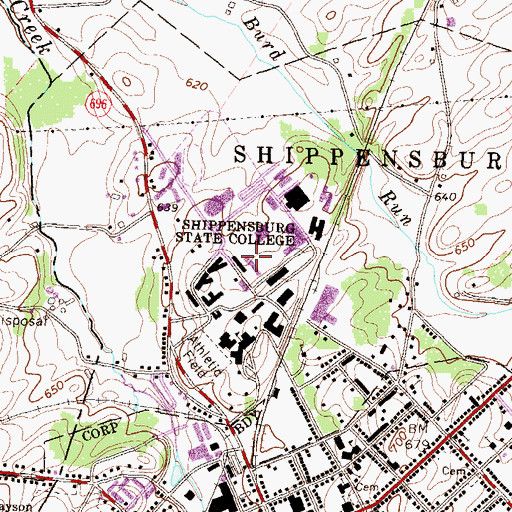 Topographic Map of Mathematics and Computing Technologies Center, PA