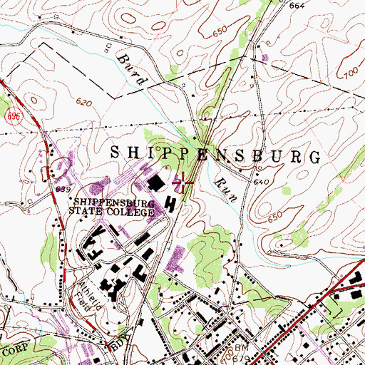 Topographic Map of McLean Hall, PA