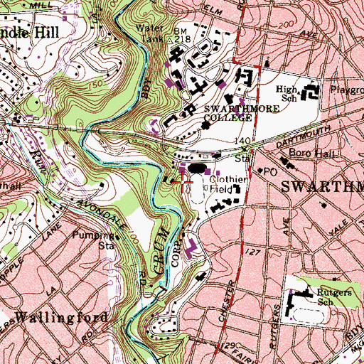Topographic Map of Michael L Mullan Center, PA