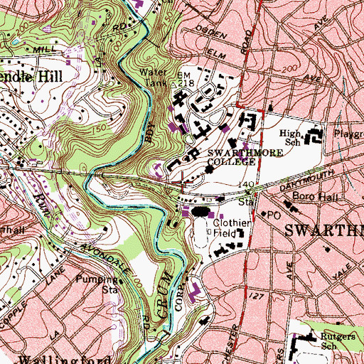 Topographic Map of Olde Club, PA