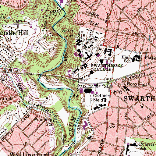 Topographic Map of Women's Resource Center, PA