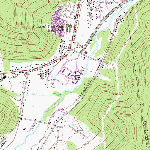 Topographic Map of Ernest Hemingway House, PA
