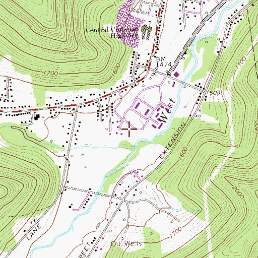 Topographic Map of F Scott Fitzgerald House, PA