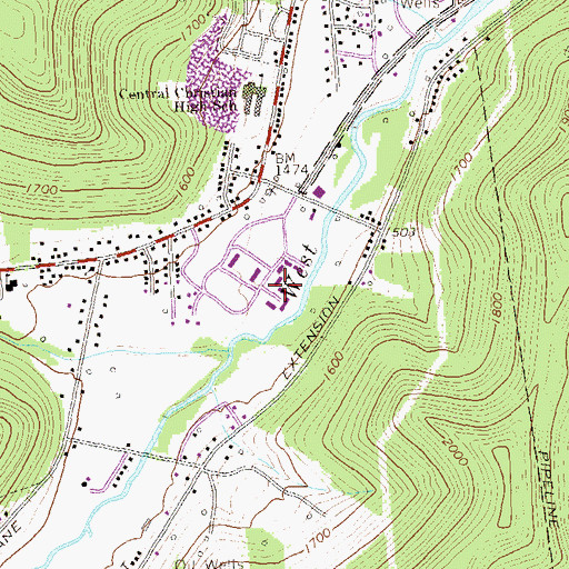 Topographic Map of Herman Melville House, PA