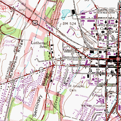 Topographic Map of Zimmerman House, PA