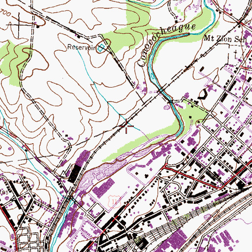 Topographic Map of Hawthorne Indoor Arena, PA