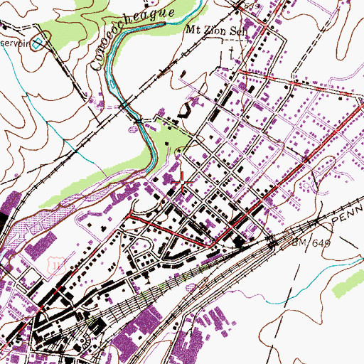 Topographic Map of Helen M Beach 24 Veterinary Medical Center, PA