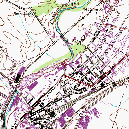 Topographic Map of Jensen Dining Hall, PA