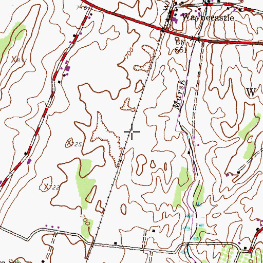 Topographic Map of Joshua W Sharpe House, PA