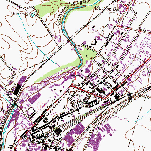 Topographic Map of Lenfest Commons, PA