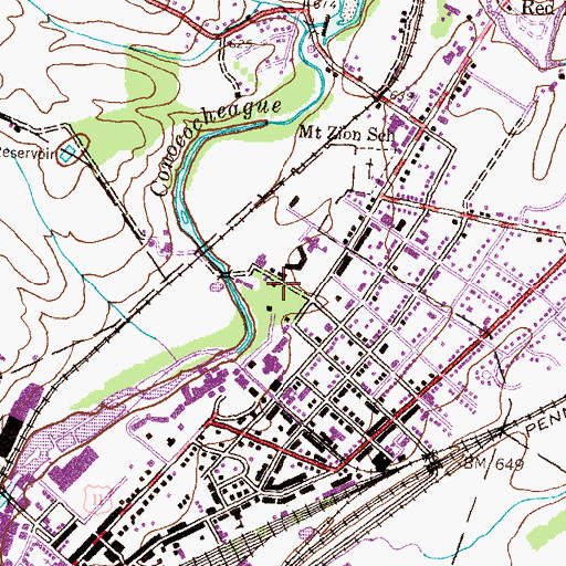 Topographic Map of Magil House, PA