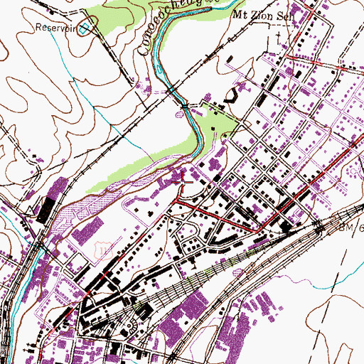 Topographic Map of Norland Hall, PA