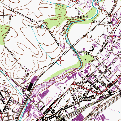 Topographic Map of Olive Delp Overly Cook Indoor Arena, PA