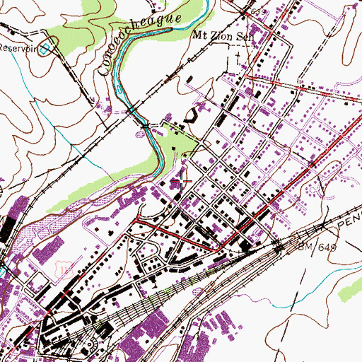 Topographic Map of Paul Swain Havens Science Center, PA