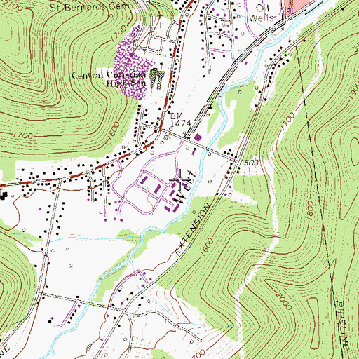 Topographic Map of Zora Neale Hurston House, PA