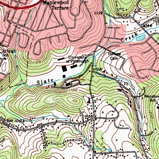 Topographic Map of Apollo House, PA