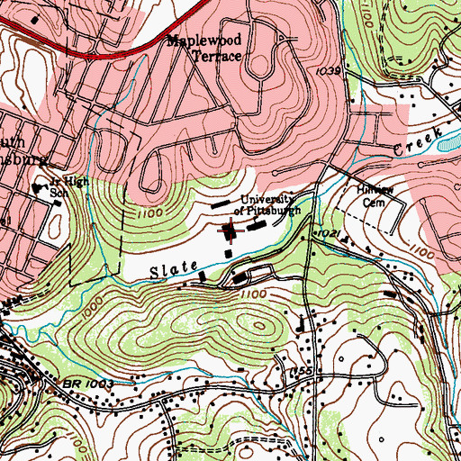 Topographic Map of Doctor George Ferguson Chambers Hall, PA