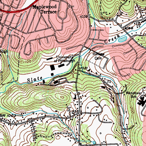 Topographic Map of Thurgood Marshall House, PA