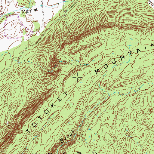 Topographic Map of Totoket Mountain, CT