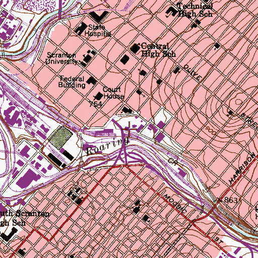 Topographic Map of Moleclar Biology and Medicine Institute, PA