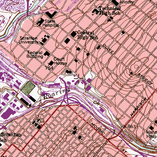 Topographic Map of Rupert Mayer House, PA