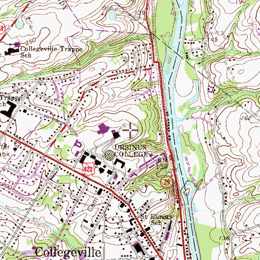 Topographic Map of Robert Patterson Field, PA