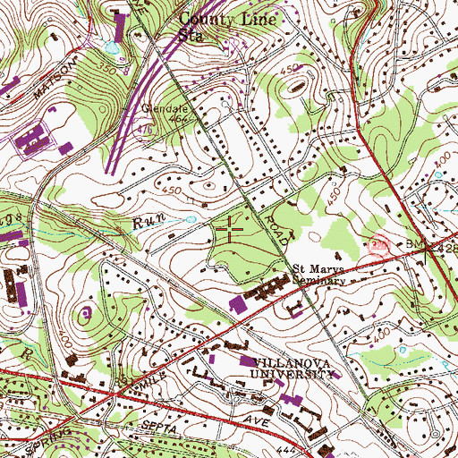 Topographic Map of Doctor Robert J Welsh Hall, PA