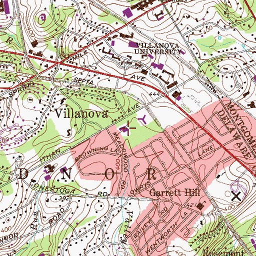 Topographic Map of Good Counsel Hall, PA