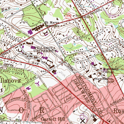 Topographic Map of Health Services Building, PA