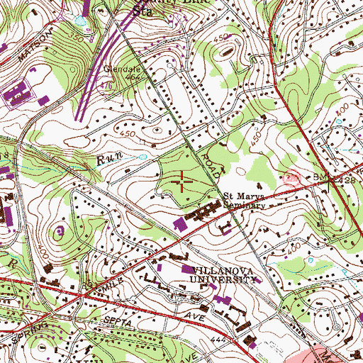 Topographic Map of Jane Rudolph Hall, PA