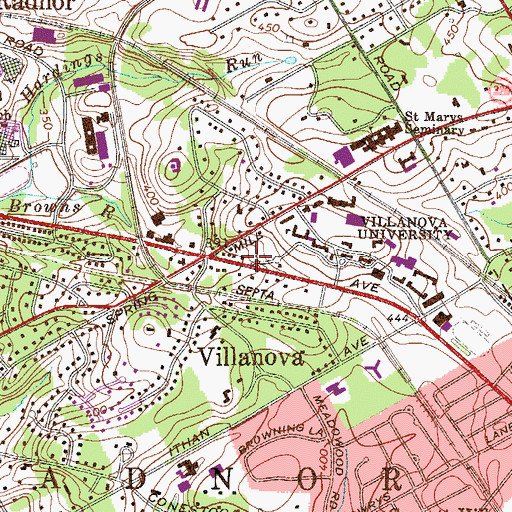 Topographic Map of Reverend John P O'Dwyer Hall, PA