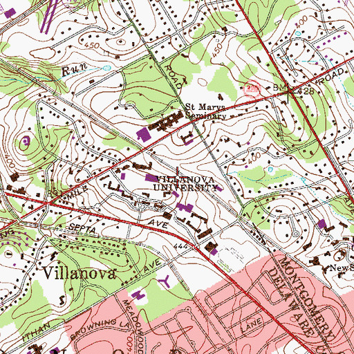 Topographic Map of Saint Augustine Center for the Liberal Arts, PA