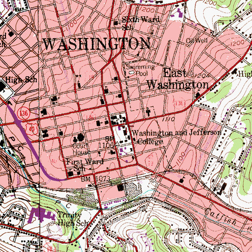 Topographic Map of Swanson Wellness Center, PA