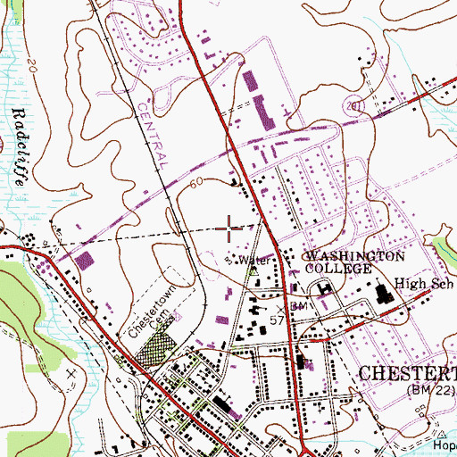 Topographic Map of Athey Field, MD