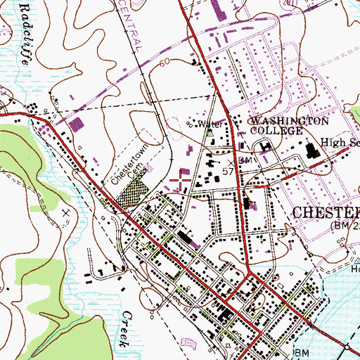 Topographic Map of Benjamin A Johnson Lifetime Fitness Center, MD