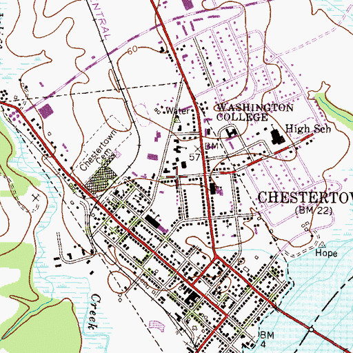 Topographic Map of Brown Cottage, MD