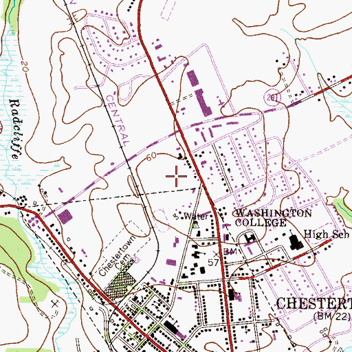 Topographic Map of Frederick House, MD