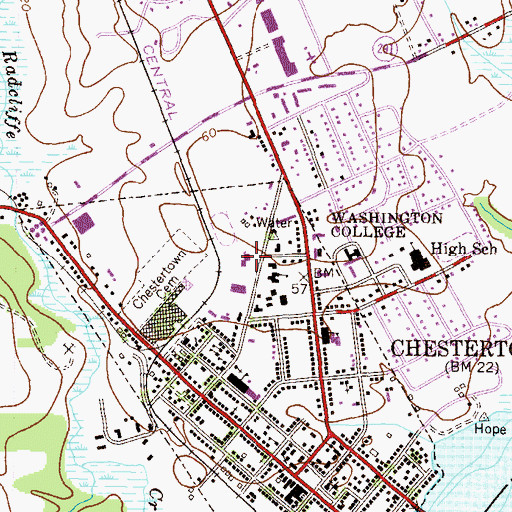 Topographic Map of Gibson Center and Tawes Theatre, MD
