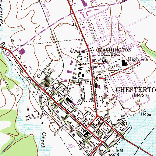 Topographic Map of Goldstein Hall, MD