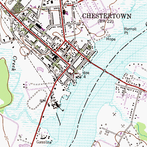 Topographic Map of Hynson-Ringgold House, MD