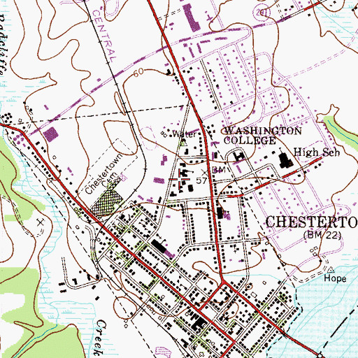 Topographic Map of Larrabee Arts Center, MD