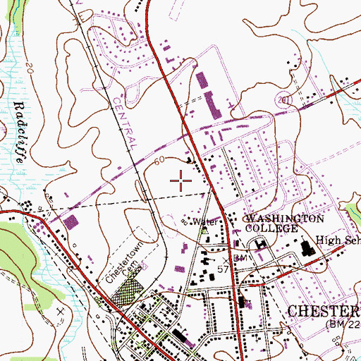 Topographic Map of Saint Mary's House, MD
