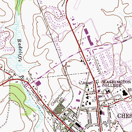 Topographic Map of Schottland Tennis Pavilion, MD