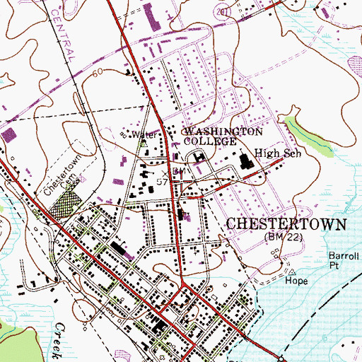 Topographic Map of Sears House, MD