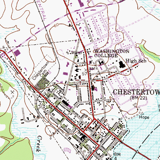 Topographic Map of The John S Toll Science Center Complex, MD