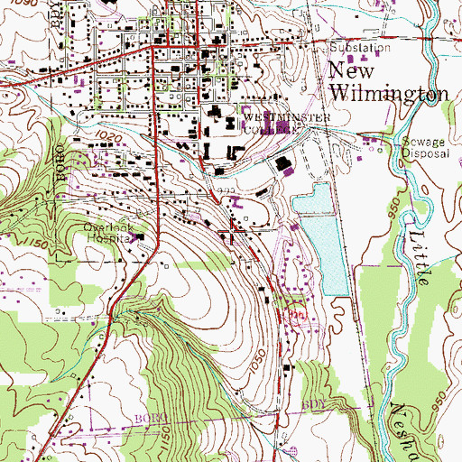 Topographic Map of Doctor E T Jeffers Hall, PA