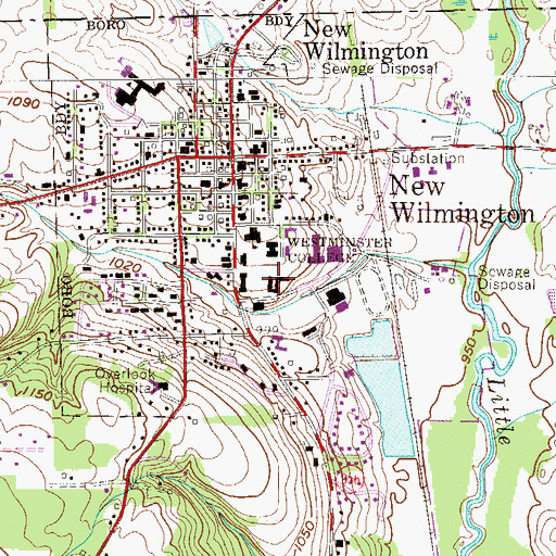Topographic Map of Doctor Robert A Browne Hall, PA