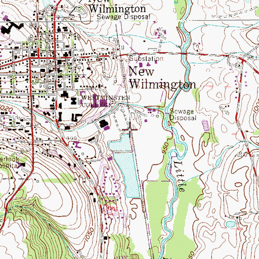 Topographic Map of Henley Pavilion, PA